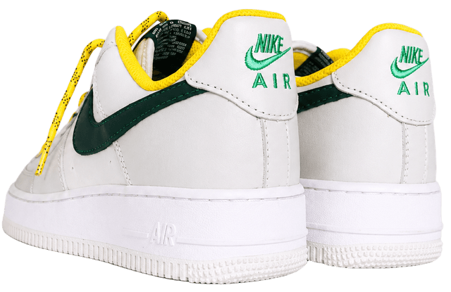 Nike Air Force 1 Low White, Green & Yellow Lifestyle Sneakers