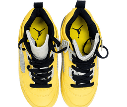 Jordan Yellow and Black Basketball Lifestyle Sneakers view 3