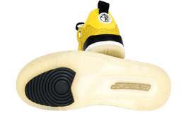 Jordan Yellow and Black Basketball Lifestyle Sneakers view 1