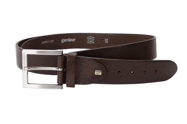 Men's Genuine Leather Classic Pin Buckle Belt - Dark Brown