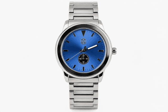 Christian Lacroix Blue Dial Stainless-Steel Watch – Silver Bracelet