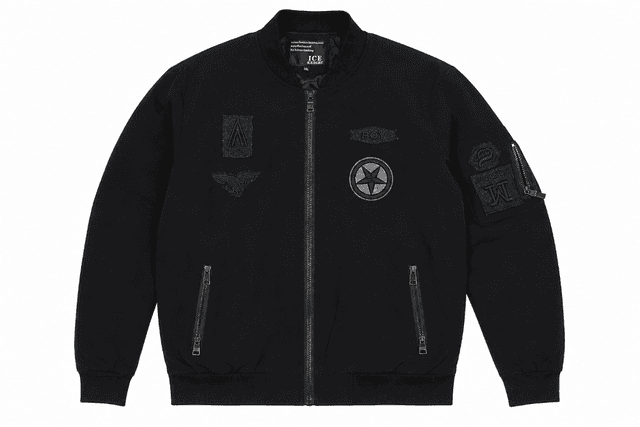 Blouson bomber noir ICE – Veste streetwear premium pour homme