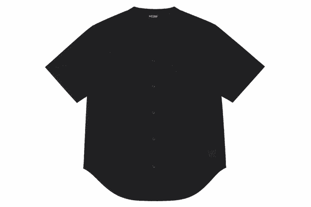 Astrid Black Embroidered Short-Sleeve Shirt – Women's Relaxed Casual Button-Up Top - Size M
