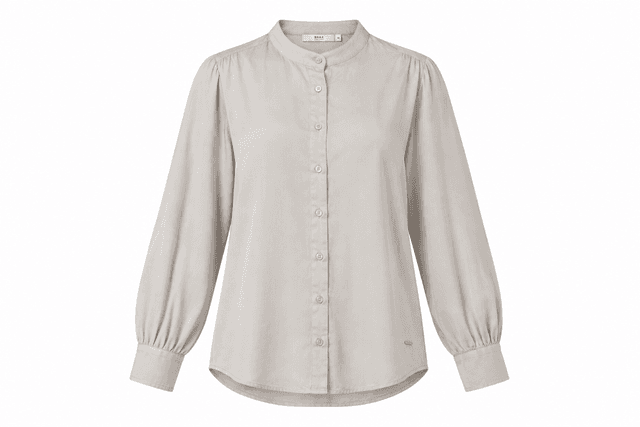 Women's BRAX VIV Light Greige Long-Sleeve Blouse – Size 40