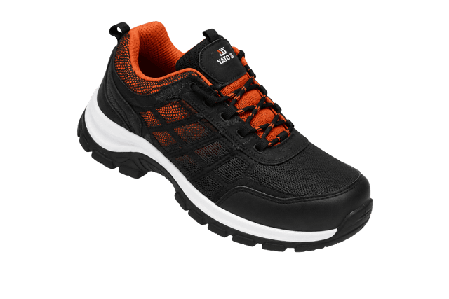 Chaussures de sécurité sport YATO S1P à embout composite – Noir et Orange - Tailles 39-45